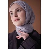 Bambu Kraş Şal (Tesettür Giyim, %100 Pamuk, Hafif, Rahat, Şık, Yüksek Kalite, Uygun Fiyat, Hijab, Shawl, Scarf, Lux, Original) - Gri