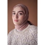 Bambu Kraş Şal (Tesettür Giyim, %100 Pamuk, Hafif, Rahat, Şık, Yüksek Kalite, Uygun Fiyat, Hijab, Shawl, Scarf, Lux, Original) - Koyu Vizon
