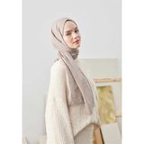 Bambu Kraş Şal (Tesettür Giyim, %100 Pamuk, Hafif, Rahat, Şık, Yüksek Kalite, Uygun Fiyat, Hijab, Shawl, Scarf, Lux, Original) - Kum Beji