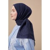 Bambu Kraş Şal Tesettür Giyim, Yüksek Kalite, Hafif, Rahat, Şık, Premium, Lux, Shawl, Scarf Lacivert