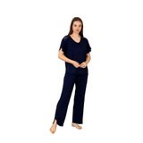 “Bambu Kumaş Büyük Beden Kadın Dantelli Uzun Kollu Pijama Takımı – Yumuşak, Nefes Alabilir, Şık ve Rahat, M-5XL” Siyah M