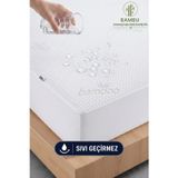 Bambu Kumaş Premium Sıvı Geçirmez Fitted Alez | Doğal Bambu Lüks Yatak Koruyucu Sessiz Alez