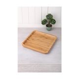 Bambu Lüx Kare Servis 20 * 20CM, Bambu Sunumluk & Çerezlik Kare Sunum Tabağı - standart