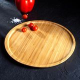 Bambu Lüx Yuvarlak Servis 25 * 25CM, Sunumluk &amp; Çerezlik Sunum Tabağı - Çok Renkli