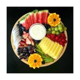 Bambu Lüx Yuvarlak Servis 25 * 25CM, Sunumluk & Çerezlik Sunum Tabağı - standart