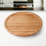 Bambu Lüx Yuvarlak Servis 30 * 30CM, Sunumluk & Çerezlik Sunum Tabağı - standart