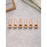 Bambu Mini Baharat Kaşığı Seti, Doğal Ahşap, 6 Adet, Kahve ve Şeker için Küçük Ölçü Kaşığı, Mutfak Servis Kaşıkları