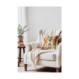 Bambu Nakışlı Dekoratif Kırlent Kılıfı, Panç Kırlent ve Yastık Kılıfı, 44X44 cm - Option-1 - 001-Renkli