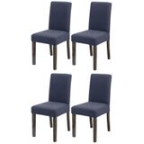 Bambu Nano Kumaş Likralı Sandalye Kılıfı Lastikli Yıkanabilir Esnek Sandalye Örtüsü 4’lü Set (Antrasit)