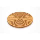 Bambu Oluklu Peynir Sunum Tahtası,28 cm,Lüx Bambu Sunum Tabağı,Velor Home.