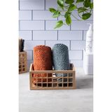 Bambu Organizer Büyük Dolap Içi Düzenleyici Sepet 18X26 cm