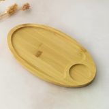 Bambu Oval 2 Bölmeli Mini Servis Tepsisi 25X14x1.4 Cm