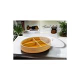 Bambu Oval Organizer Kutu, Takı Saklama Kutusu Akrilik Kapak