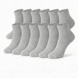 Bambu Patik Çorap Erkek & Kadın – Nefes Alan, Terletmeyen Yumuşak Bambu Kısa Çorap – Günlük Rahat Ankle Socks (3’lü, 6’lı, 12’li Paket) (12, Gri, 40-45)