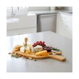 Bambu Peynir Sunum Tabağı, Meyve Yiyecek Tahta Sunum Tabağı 4 Parça | Doğal ve Şık Bambu - Lezzetli Atıştırmalıklarınızı Şık Bir Şekilde Sunun! (33CM*21CM*1.5CM) - standart
