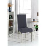 Bambu Sandalye Kılıfı Yıkanabilir Likralı Esnek Lastikli Sandalye Örtüsü 6'lı - 38 x 56 cm - Antrasit