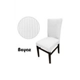 Bambu Sandalye Örtüsü 6 Adet Beyaz