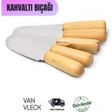 Bambu Saplı 6’lı Kahvaltı Bıçağı – Tereyağ, Çikolata, Sos,peynir ve Kahvaltılık Bıçak Seti - Ahşap Rengi