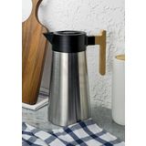 Bambu Saplı Çelik Termos - Bambu Saplı Çay Termosu - 2 Litre