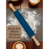 Bambu Saplı Silikon Gövdeli Merdane-Büyük Boy (45 x 5,5 x 25 Cm) - Gri
