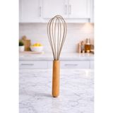 Bambu Saplı Silikon Yumurta Çırıpıcı - Çırpma Teli 24 cm HAKİ
