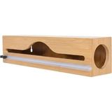 Bambu Streç Film Düzenleyici - Pratik Kesicili Alüminyum Folyo Yağlı Kağıt Saklama Kutusu - Mutfak Çekmece İçi Düzenleyici Organizer - 33 Cm Ahşap Streç Kutusu