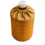 Bambu Su Sebili Damacana Kılıfı – Dekoratif, Toz ve Güneş Koruyucu, Doğal Bambu Kaplama, Kumaş Büzgülü Üst Kapak, 19 L Damacana Uyumlu