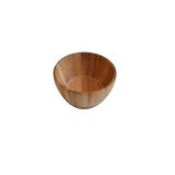 Bambu Trigo Bambu Çerezlik, Yuvarlak Derin Servis Kasesi, Doğal Ahşap Görünüm, Ø8x4.5 cm, Mutfak ve Kahvaltı Sunumu için, 1 adet