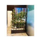 Bambu Yapay Ağacı 1.50 Mt Boy Bamboo Çiçek Ahşap Antrasit Gri Saksıda Iç Mekan Ağacı bambo 91