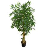 Bambu Yaprak 5 gövde Islak Dokulu 140 cm Yapay Ağaç