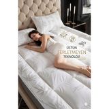 Bambu Yatak Pedi Topper | %100 Doğal Dolgu | Otel Konforu | Terletmez | Ortopedik Destek | Lastikli - 100 × 200 cm