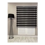 Bambu Zebra Stor Güneşlik Perde, Siyah, 150 x 260