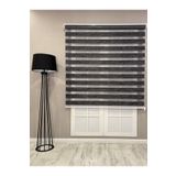 Bambu Zebra Stor Güneşlik Perde, Siyah Gri Kırçıllı, 170 x 260