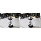 Bambum 2 Adet Lüx French Press Cam Bitki Çayı&filtre Kahve Demliği 350 ml