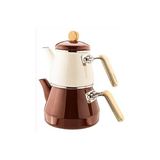 Bambum B6083 Lumino 2 lt Kahverengi Bambu Kulplu Emaye Çaydanlık Takımı