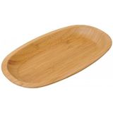 Bambum Bambu Kayık Servis Tabağı 24 cm Sunum Tepsisi Kahvaltı