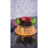 Bambum Bambu Standlı Ayaklı Cam Fanus-30 Cm - 1 Adet