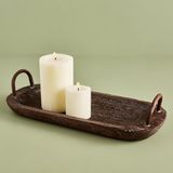 Bambum Bavola Kulplu Büyük Tepsi Oval (46,5X20,5X11 Cm)