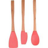 Bambum Bolly 3'lü Spatula Seti Büyük Silikon Malzeme ile Renkli ve Kullanışlı 31 cm