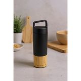 Bambum Janna - Bambu Desenli El Termosu Siyah 600ML - Standart