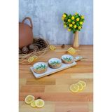 Bambum Kangura - Mango Ağacı 4 Parça Çerezlik Sunumluk Limon Desen - 100 ml