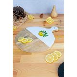 Bambum Kangura Mango Ağacından Limon Yuvarlak Kesme Tahtası Küçük - 0 - 19 L