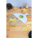 Bambum Kangura Mango Ağacından Limon Yuvarlak Kesme Tahtası Küçük