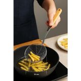 Bambum Ladle Bambu Saplı Tel 14 cm Kevgir