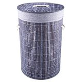 Bambum Linen - Çamaşır Sepeti Yuvarlak Gri