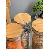 Bambum Mada Kelepçeli Vakumlu 1300 ml 20 cm 3'lü Boroslikat Cam Set