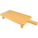 Bambum Mogni Ayaklı Sunum Tepsisi 43X18 cm - Kahverengi