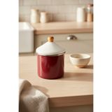 Bambum Nostalji Ahşap Saplı Baharatlık Bordo 12 cm