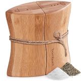 Bambum Nunna Bambu Tuzluk ve Biberlik Seti, Mutfak Tezgahı veya Masa için Doğal Bambu Ahşap Tuzluk ve Biberlik Seti, Kadınlar için Hediye, Modern Çiftlik Evi Dekoru, Ev Dekoru, Restoranlar