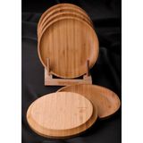 Bambum Penne Yuvarlak Servis Tabağı 25 cm 6'lı Set Doğal Malzemeden Estetik Tasarım